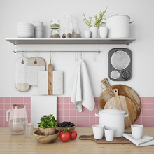 Papel De Parede Adesivo Azulejo Pastilha Rosa Cozinha 2,80m