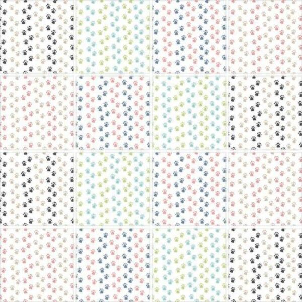 Papel De Parede Adesivo Azulejo Patinhas 156479915