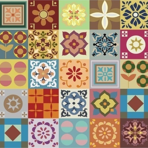 Papel De Parede Adesivo Azulejo Português