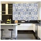 Papel De Parede Adesivo Azulejo Português Azul 300x52cm