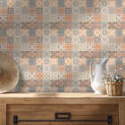 Papel De Parede Adesivo Azulejo Rústico  Cozinha 10mx50cm
