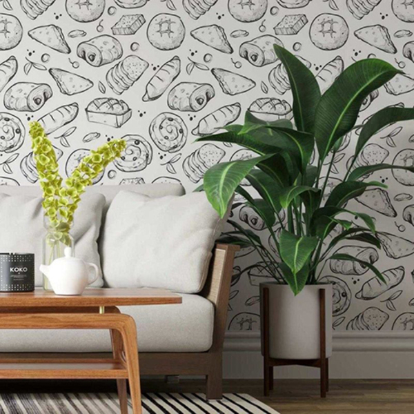 Papel De Parede Adesivo Bakery Colorir N03132