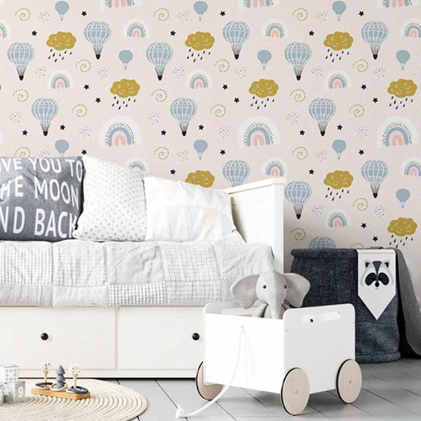 Papel De Parede Adesivo Balões Arco-iris N05110