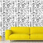 Papel De Parede Adesivo Barbearia 350897279