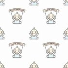 Papel De Parede Adesivo Bebê Azul 269281388