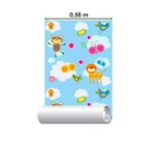 Papel De Parede Adesivo Bichos Azul 18