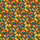 Papel De Parede Adesivo Bloco De Montar Colorido Geek 18m