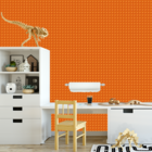 Papel De Parede Adesivo Bloco De Montar Laranja Geek 6m