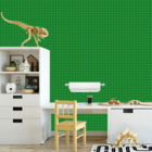 Papel De Parede Adesivo Bloco De Montar Verde  Geek 9m