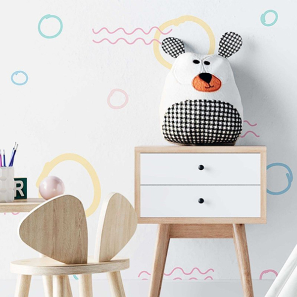 Papel De Parede Adesivo Bolhas Artístico N02185 0,48x2,5m