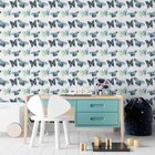 Papel De Parede Adesivo Borboleta Azul N03130 0,48x2,5m