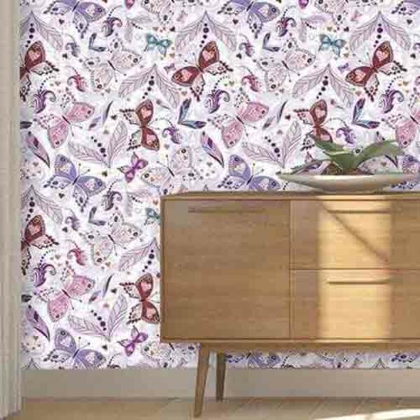 Papel De Parede Adesivo Borboleta Floral 58104982