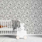 Papel De Parede Adesivo Borboletas Preto E Branco 2,80m