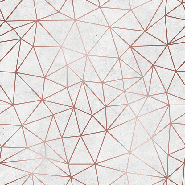 Papel De Parede Adesivo Branco Geométrico Rosé Sala 18m