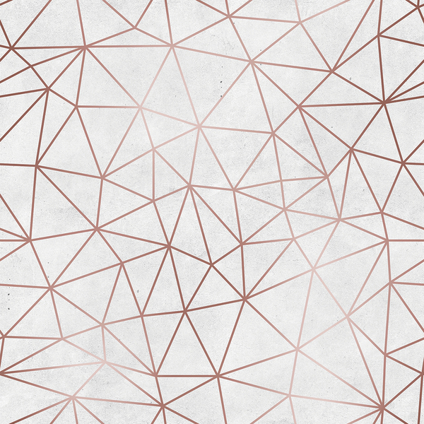 Papel De Parede Adesivo Branco Geométrico Rosé Sala 9m