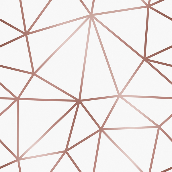 Papel De Parede Adesivo Branco Rosé Vinilico Geométrico 3m