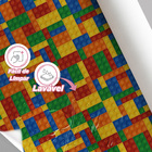 Papel De Parede Adesivo Brinquedo Bloco Montar Colorido 3m