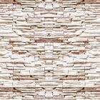 Papel De Parede Adesivo Canjiquinhas Imitando Pedras Bege 1mx