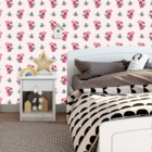 Papel De Parede Adesivo Caracol Coração Rosa Poá 3m