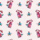 Papel De Parede Adesivo Caracol Coração Rosa Poá 6m