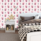 Papel De Parede Adesivo Caracol Coração Rosa Poá 9m