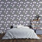 Papel De Parede Adesivo Casal De Cisnes N03134