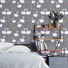 Papel De Parede Adesivo Casal De Cisnes N03134