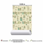 Papel De Parede Adesivo Casas 31100