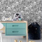 Papel De Parede Adesivo Casas Para Colorir N03068 0,48x2,5m