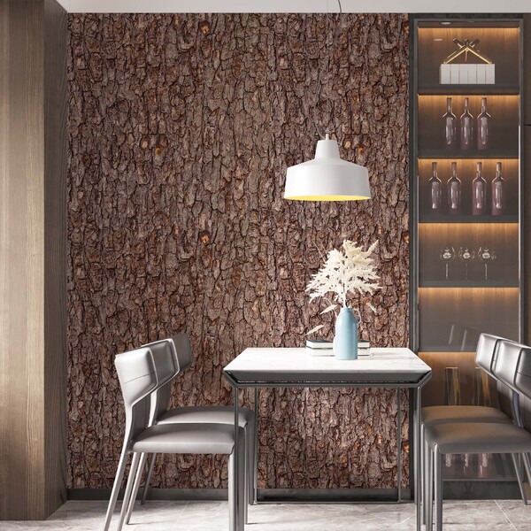 Papel De Parede Adesivo Casca De Árvore - 3,0m