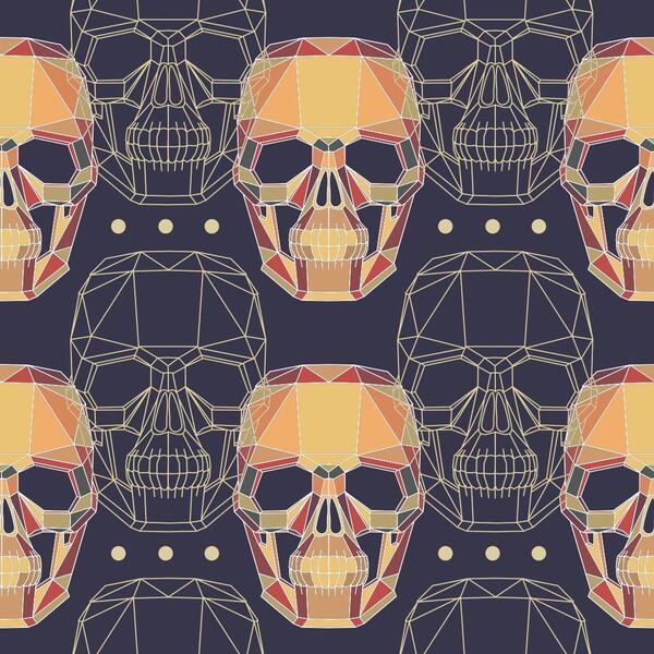 Papel De Parede Adesivo Caveiras 137113853 0,48x3,00m