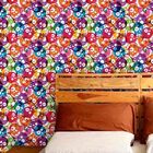 Papel De Parede Adesivo Caveiras Coloridas 0310