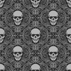 Papel De Parede Adesivo Caveiras Preto Cinza 800