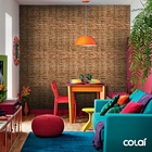 Papel De Parede Adesivo Cesto Palha Trançada 3m