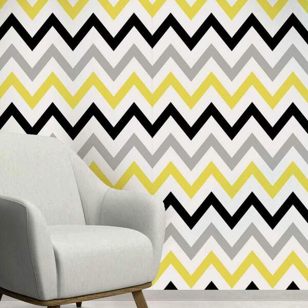 Papel De Parede Adesivo Chevon Style Mod 157 60x300cm