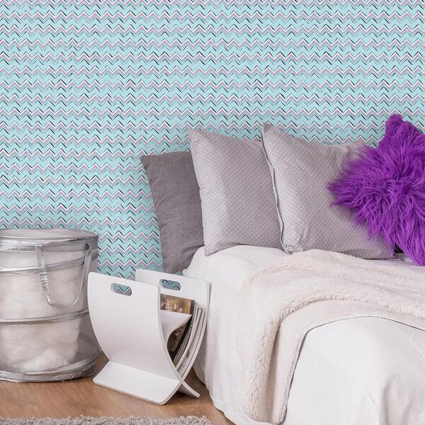Papel De Parede Adesivo Chevron Azul 2548241086 0,48x3,00m