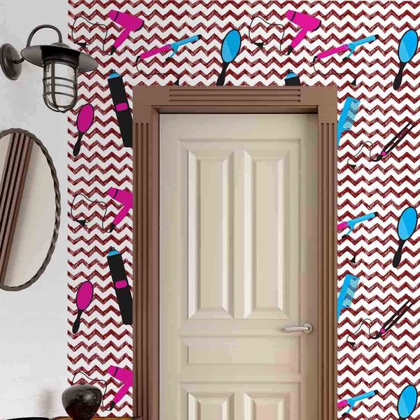 Papel De Parede Adesivo Chevron Cabelereiro 3860000 0,58x3m