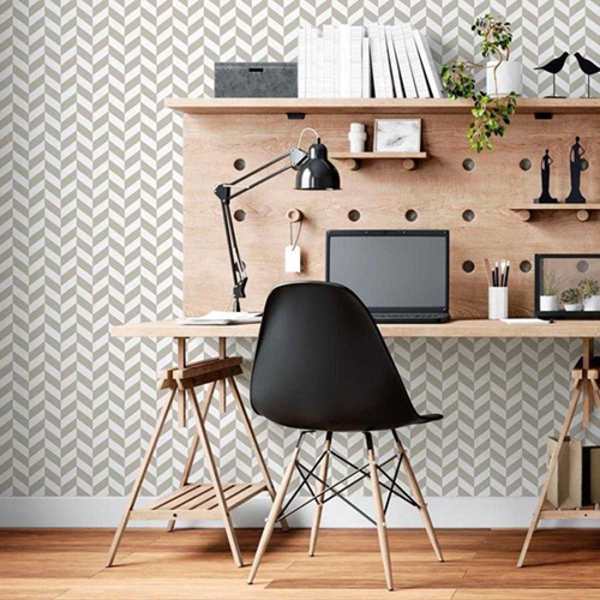 Papel De Parede Adesivo Chevron Cinza N06292