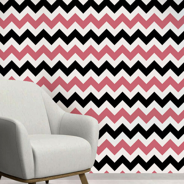 Papel De Parede Adesivo Chevron Mod 106 Vinílico 60x300cm