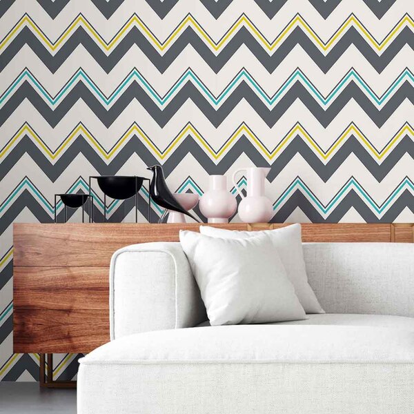 Papel De Parede Adesivo Chevron N02045 0,48x2,5m
