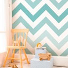 Papel De Parede Adesivo Chevron Turquesa Tiffany 2,50m