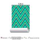 Papel De Parede Adesivo Chevron Verde 130900592 Rolo 0,58x3m