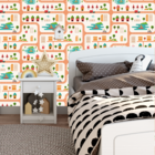 Papel De Parede Adesivo Cidade E Pistas Em Tom Pastel 18m