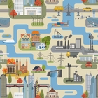 Papel De Parede Adesivo Cidade Metrópole Decor Infantil 9m