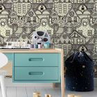 Papel De Parede Adesivo Cidade Para Colorir N03072 R 0,48x2,5m