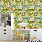 Papel De Parede Adesivo Cidade Rural Decoração Quarto 9m