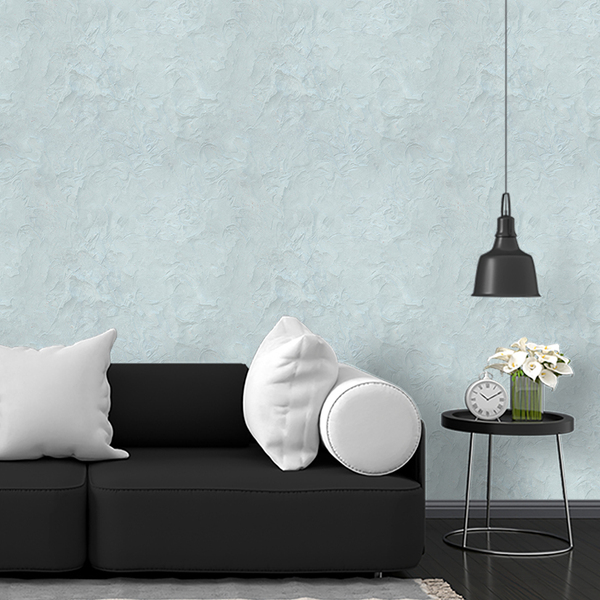 Papel De Parede Adesivo Cimento Claro Azulado - 3,0m