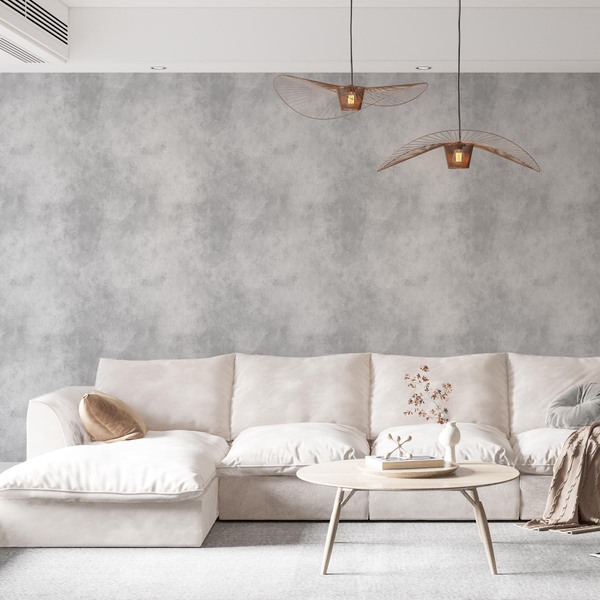 Papel De Parede Adesivo Cimento Queimado Claro - 3,0m