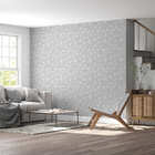 Papel De Parede Adesivo Cinza E Branco Geométrico 2,80m