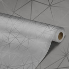 Papel De Parede Adesivo Cinza Escuro Linhas Geométricas 6m